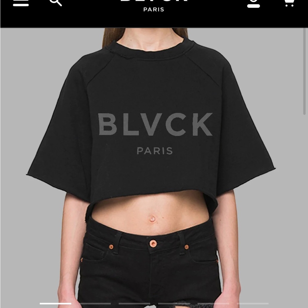 NWT BLVCK CROP TEE XS